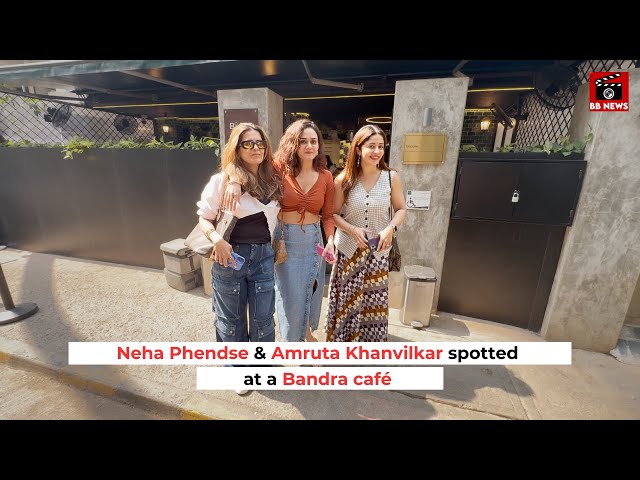 Neha Phendse & Amruta Khanvilkar spotted at a Bandra café