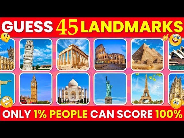 Guess the Famous Landmarks Quiz By The Images | Image Quiz | Knowledge Test | Quiz Fuel