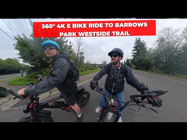 360° 4K E-bike Ride To Barrows Park Westside Trail #insta360 #ebike #roadtrip