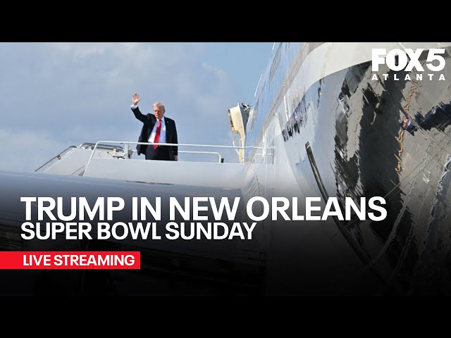 WATCH LIVE: President Trump lands in New Orleans for Super Bowl