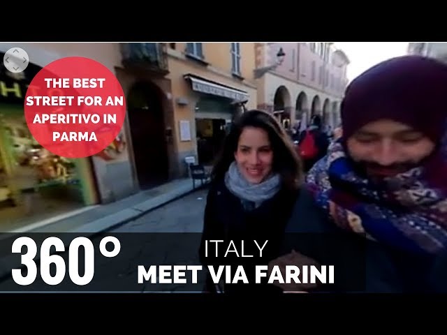 360 degree video - Tour in Via Farini, Parma