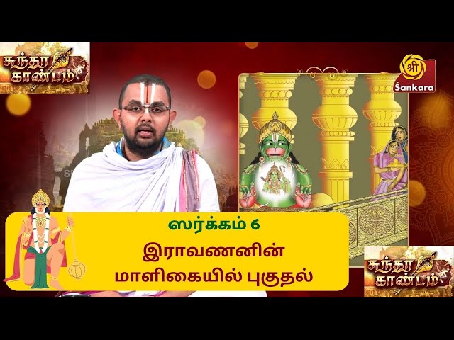 Sundara Kaandam ஸர்க்கம் 6: இராவணனின் மாளிகையில் புகுதல் | Velukkudi U.Ve. Ranganathan #SriSankaraTV