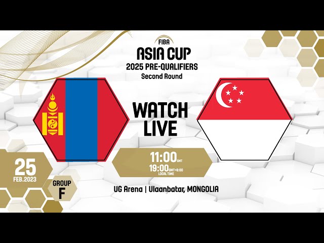 Mongolia v Singapore | Full Basketball Game | FIBA Asia Cup 2025 Pre-Qualifiers