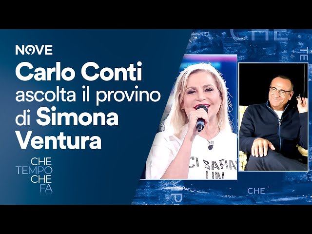 Carlo Conti ascolta il provino di Simona Ventura | Che tempo che fa