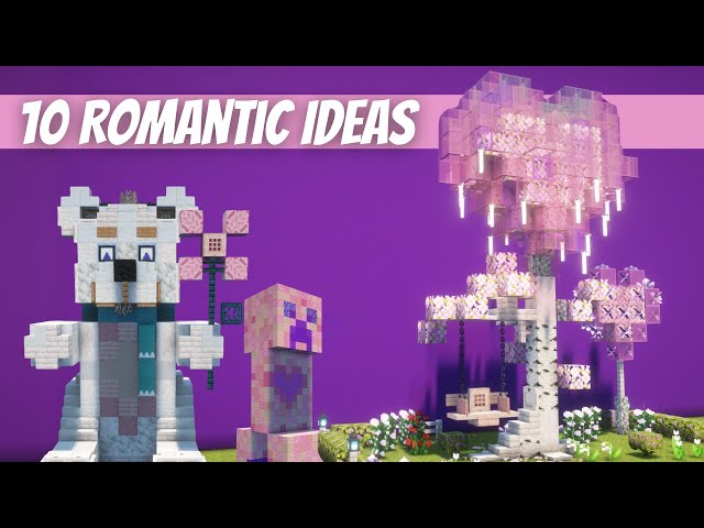 TEN ROMANTIC THINGS you can build in Minecraft | Cute build ideas for Valentine's Day