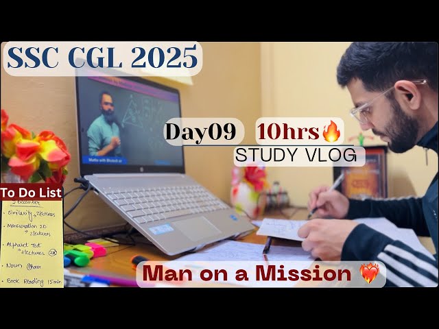 Study Vlog SSC CGL Journey #studyvlog #sscaspirantlife #sscstudyroutine #ssccglstudyvlog #ssccgl2025