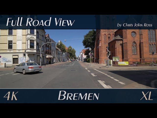 Bremen, Germany: Stadtfahrt in Kinoqualität / City Tour In Cinema Quality - 4K (2160p/60p) XL-Video