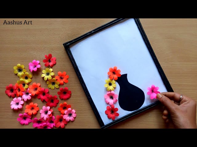 Paper Craft For Home Decoration | Wall Hanging Ideas | Paper Flower Wall Hanging | Paper Craft.