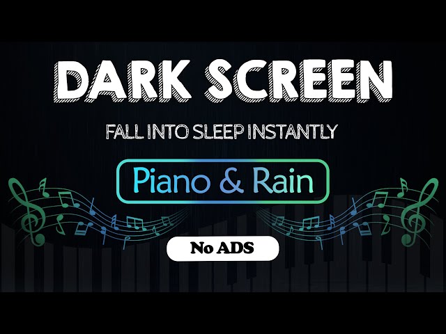 FALL INTO SLEEP INSTANTLY - Peaceful Piano Music with Rain Sounds for Stress Relief & Healing