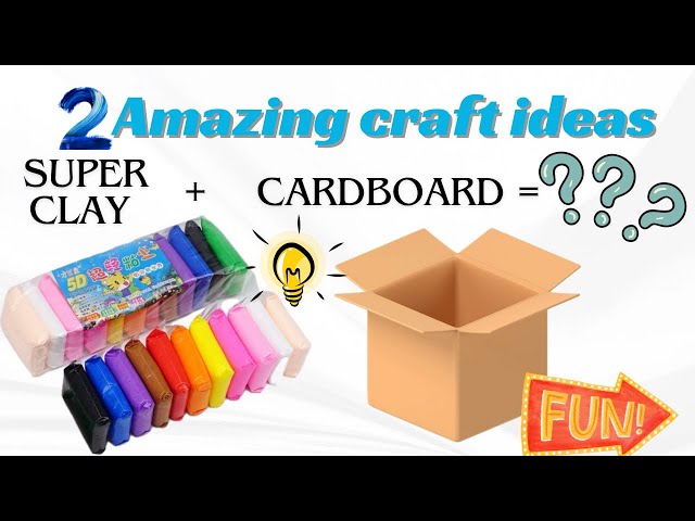 Super easy home decor ideas with super clay and cardboard  #superclayart #cardboardcraft  #diy