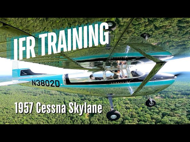 Instrument Training in a vintage 1957 Cessna [with ATC Audio & Garmin Avionics]