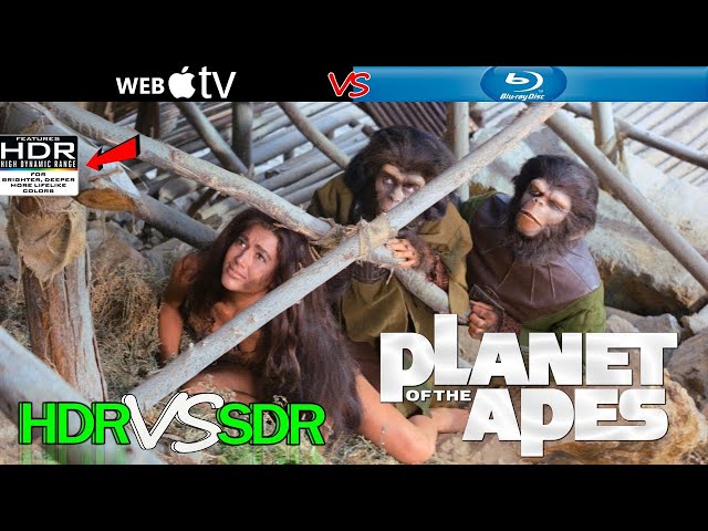 Planet Of The Apes 1968 WEB 4K UHD HDR vs 1080p BluRay SDR 100nits  REVIEW #WATCH_IN_HDR