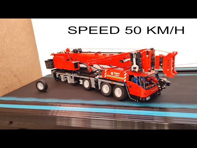 Crane truck VS Treadmill ⚠️ 50 Km/H ⚠️ Lego Technic on a TREADMILL