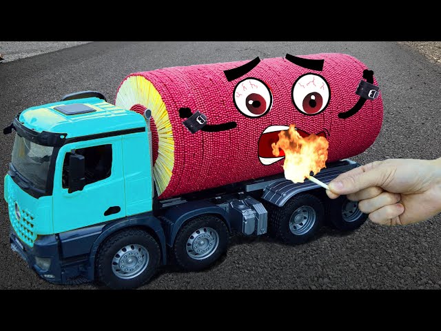 Matches Powered Jet Truck | Matches Chain Reaction | Lucky Doodles