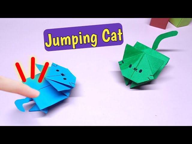 How to Make an Origami Jumping Paper Cat