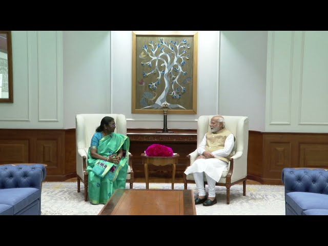 NDA Presidential Candidate Draupadi Murmu meets PM Modi