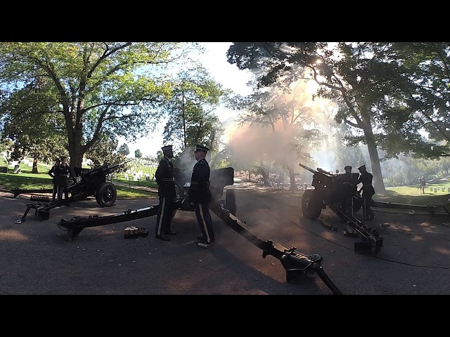 360 video of a gun salute at Red Spring at Arlington National Cemetery