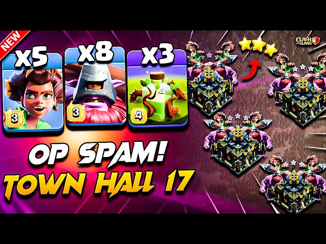 Th17 ROOT RIDER & THROWER Attack With OVERGROWTH | TH17 Attack Strategy With Thrower Clash of Clans