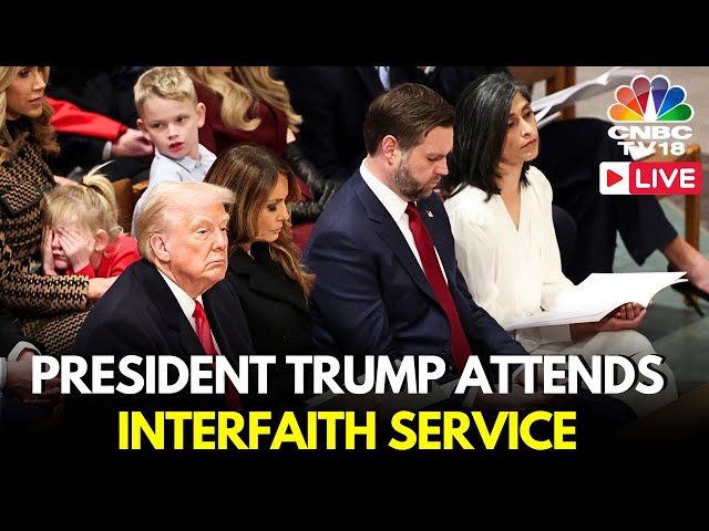 USA LIVE: President Trump Attends Interfaith Prayer Service at Washington National Cathedral | N18G