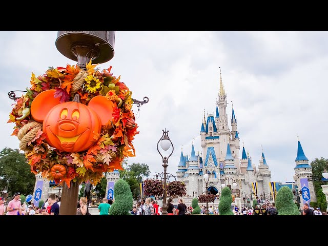 It's FALL at Disney's Magic Kingdom! Pumpkins, Jack-O'-Lanterns, + Haunted Mansion 50th Merch!