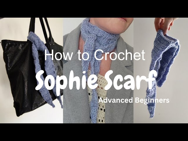 How to Crochet Sophie Scarf free pattern step by step tutorial