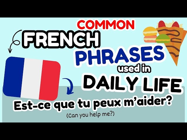 MOST COMMON Daily FRENCH Phrases EVERY FRENCH LEARNER NEEDS! | Sentences used in Casual CONVERSATION