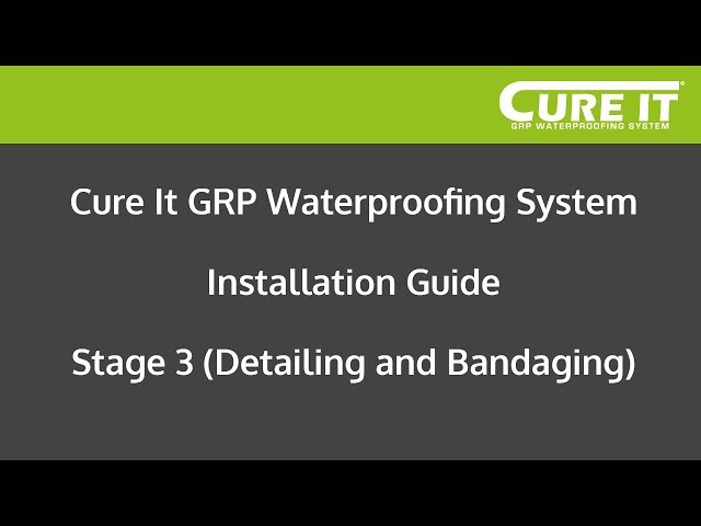 Cure It GRP Waterproofing System Installation - Stage 3 (Detailing and Bandaging)