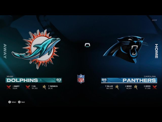 Madden NFL 25 Panthers Rebuild Franchise Year 2: Miami Dolphins VS Carolina Panthers