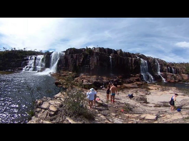 Cachoeira dos Couros em 360º na Chapada dos Veadeiros