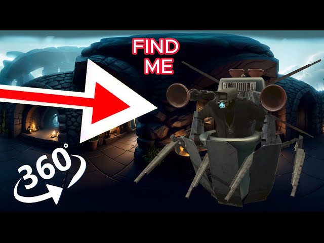 FIND  Skibidi Toilet. Agent Plunger toilet  -  looking for a challenge 360° VR video