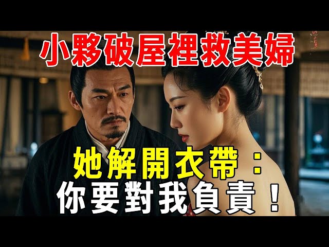 小夥破屋裡救美婦，她解開衣帶：你要對我負責！#蝴蝶飛飛 #民間故事 #奇聞趣事 #古代小說#懸疑