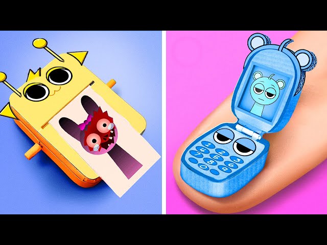 Sprunki Printer Or Sprunki Cardboard Phone? 📱🖨️💙 *DIY Paper Crafts And GameBooks*