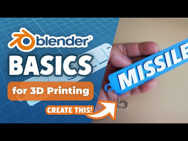 Blender Design Basics for 3D Printing | Beginner Guide with Keychain Tutorial