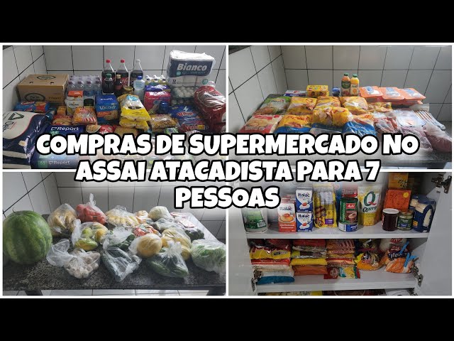 COMPRAS DE SUPERMERCADO PARA 7 PESSOAS NO ASSAI ATACADISTA MÊS DE JANEIRO