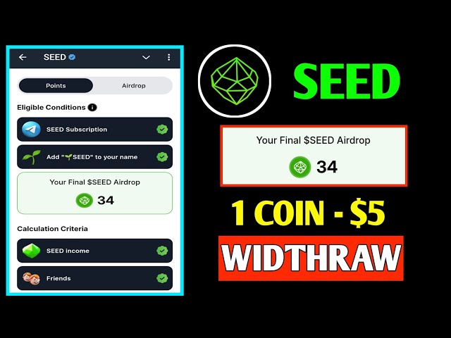 Seed Airdrop Claim And Withdraw | Seed Airdrop Claim | Seed Crypto Airdrop | Seed token price