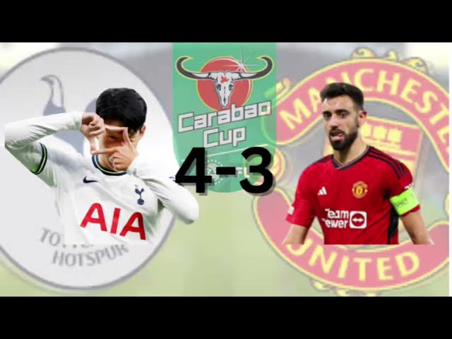 HIGHLIGHTS:  TOTTENHAM vs MANCHESTER UTD |All goals Highlights | Carabao Cup