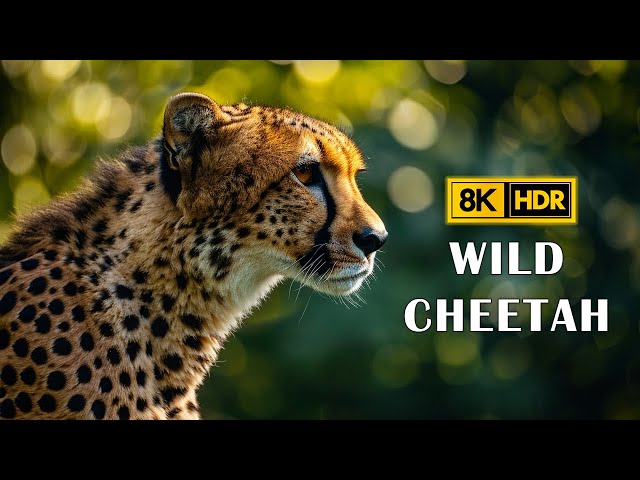 Savanna Cheetah in 8K ULTRA HDR - African Wild Animals and Calming Music