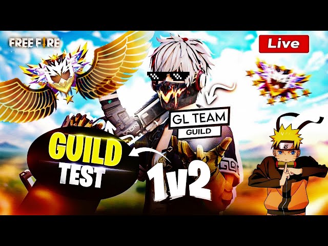 FREE FIRE LIVE GUILD TEST | FF LIVE TEAM CODE GIVEAWAY | FREE FIRE LIVE CUSTOM ROOM GIVEAWAY