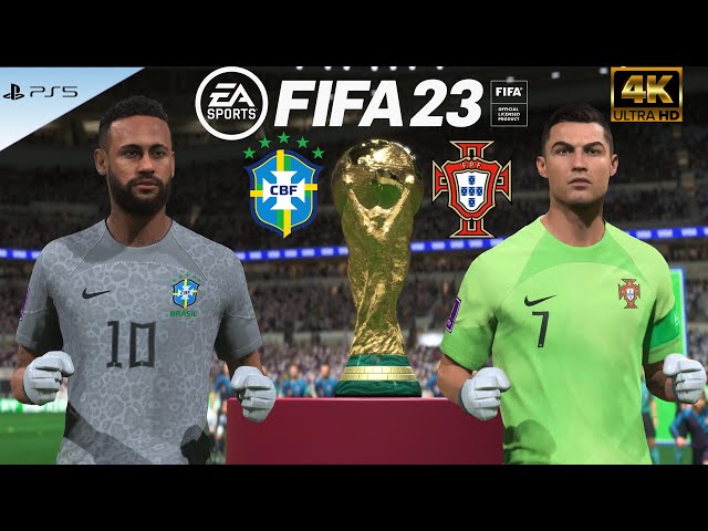 CRISTIANO RONALDO or NEYMAR JR? Who is better goalkeeper? PORTUGAL vs BRAZIL, FIFA 23, PS5, 4K