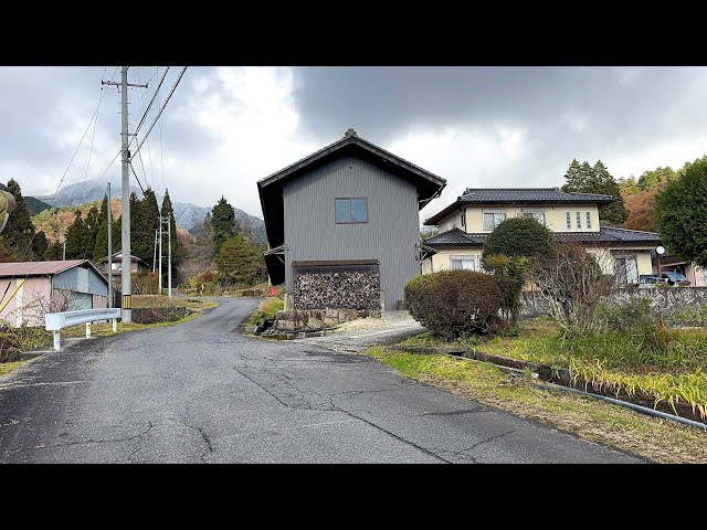 Relaxing Walk 4K Japanese Mountains Village in Winter ❄️ Beautiful Japan 2024