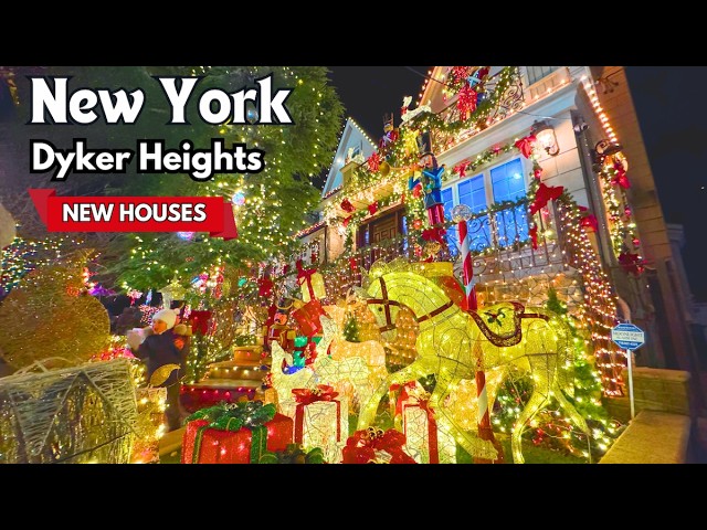 4K NYC Christmas Walk | Latest Decorated Houses in Dyker Heights 2024