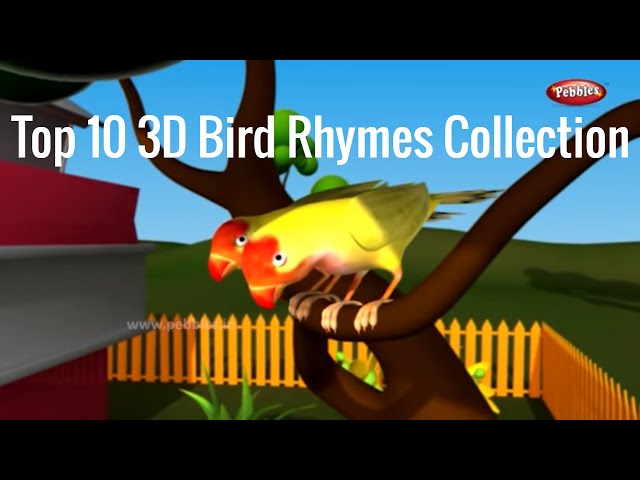 Bird Rhymes For Kids in Hindi | हिंदी कविता | Top 10 3D Bird Rhymes in Hindi Collection 2