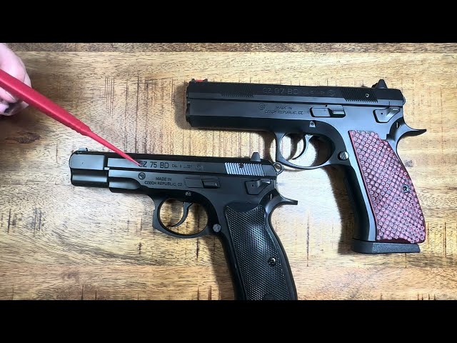 CZ 75 vs CZ 97- 9mm vs 45 ACP