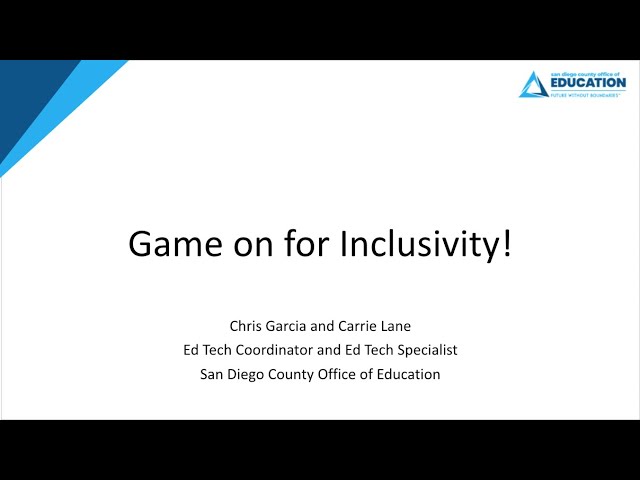 Game On for Inclusivity!