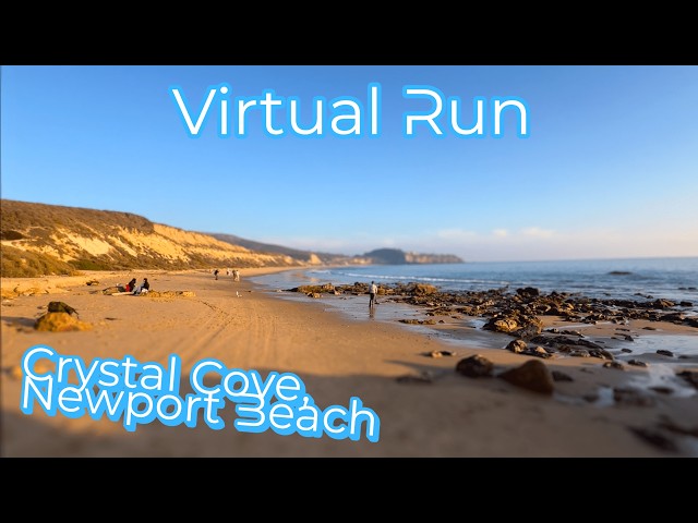 Crystal Cove | Virtual Run | Beach Ambience | Background Music