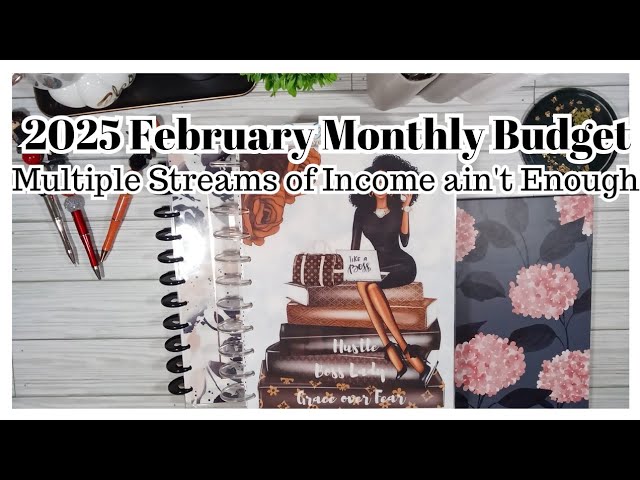 $4300 | February 2025 Budget | Multiple Streams of Income | New 2025 Budget Planner | Single Mom