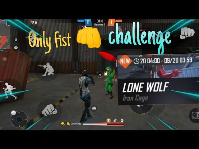 Only FIST 👊 Challenge In New Lord Wolf Mod In ||FREE FIRE ||