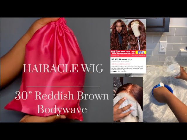 30” REDDISH BROWN BODYWAVE WIG | PT.1 | BLEACH KNOTS & PLUCKING