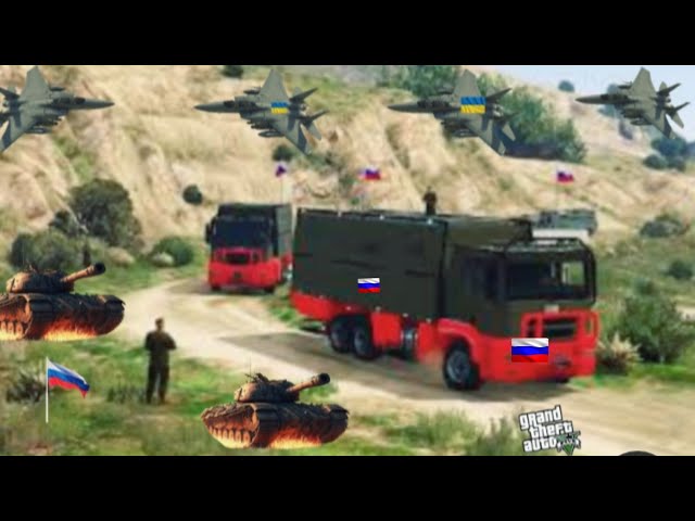 PUTIN UNDERSTIMATED NATO; Ukrainian Fighter Jets & Helicopters Attack on Russian Army Weapons-GTA5