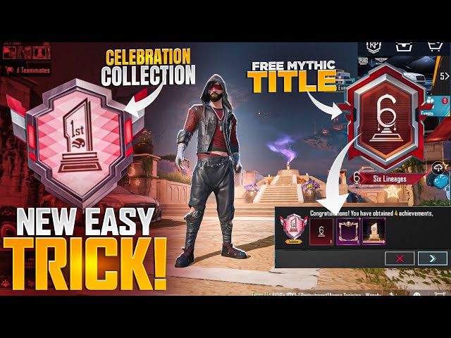 Get Free Mythic 6Th Anniversary Title | How To Complete (Celebration Collection) Achievement |PUBGM